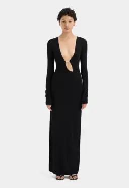 Sir The Label  Kinetic Beaded Maxi Dress Black Size 3 / Au 12