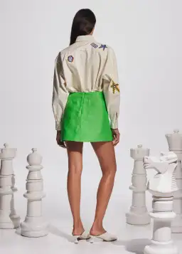 Alemais Dazzle Mini Skirt Green Size 8 for rent on The Volte - image 3