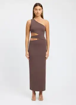 Kookai Faye Maxi Dress Dark Chocolate Brown Size 38 / AU 10 for rent on The Volte - image 1