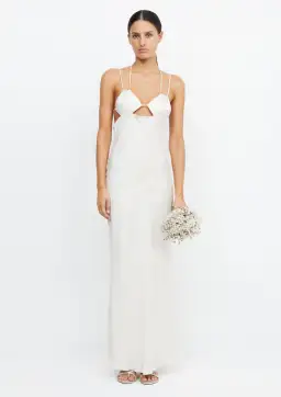 Bec & Bridge Adore Tie Maxi Dress Cream Size S / AU 8