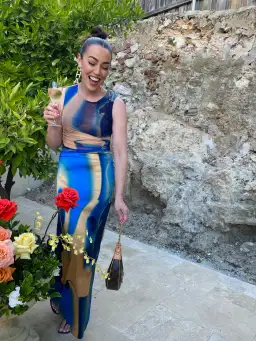 Scanlan Theodore Italian Watercolour Skirt and top in Cobalt Size AU 8 for rent on The Volte - image 3