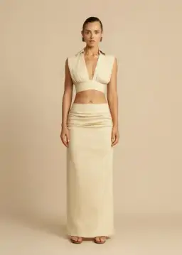 Arcina Ori Carmen Top And Skirt Set Beige Size S / AU 8 for rent on The Volte - image 1