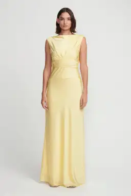 Hansen and Gretel Clara Bias Dress Butter Size XS / AU 6