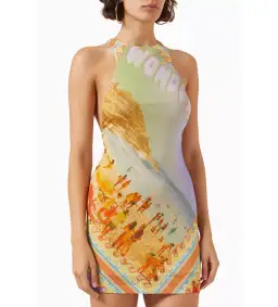Zimmermann Tama Layered Mini Dress Multi/ Poster Print Size 0/ AU 8  for rent on The Volte - image 3