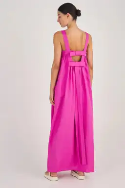 Oroton Bow Detail Sundress Fuchsia Pink Size AU 8 for rent on The Volte - image 3