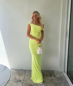 Natalie Rolt Bettina Gown Citron Size 2 / AU 10