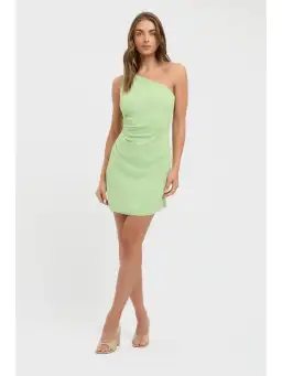 Kookai Alpha Rouched Mini Dress Green Size 8 for rent on The Volte - image 1