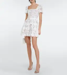 Self Portrait Bridal Lace Mini Dress White Size AU 8