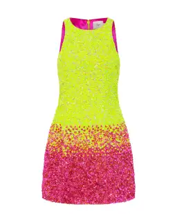 Aje Calypso Ombre Mini Dress Ombre Light Lime Green Size AU 8 for rent on The Volte - image 5
