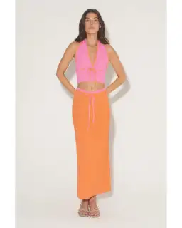 Hansen & Gretel Frankie Top Size XXS / AU 4 and Lacey Skirt Size XS / AU 6 Set Grapefruit