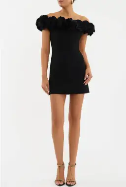 Rebecca Vallance Odetta Mini Dress Black Size 8  for rent on The Volte - image 1