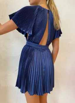 Lidee Theatre Mini Dress Blue Size 8 for rent on The Volte - image 2