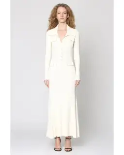 Self Portrait Embellished Midi Dress Cream Size AU 8