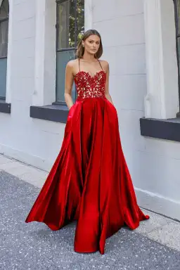 Tania Olsen Mika Gown Red Size 10