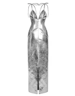 Lado Bokuchava Tower Dress Silver Size 10 for rent on The Volte - image 3