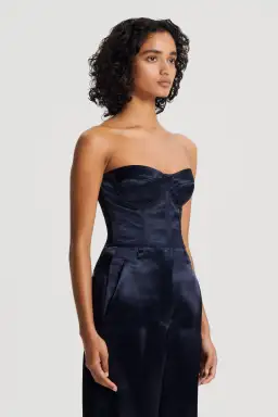 Scanlan Theodore French Satin Bustier Navy Size 6 for rent on The Volte - image 2