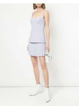 Dion Lee Bustier Pleated Mini Dress Pastel Purple Size 8 for rent on The Volte - image 1