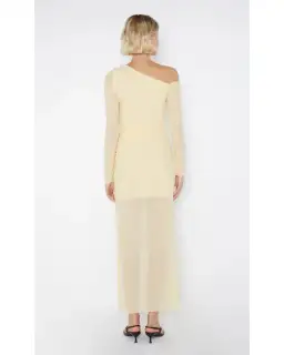 Bec & Bridge Fae Asym Long Sleeve Dress in Butter Yellow Size AU 10 for rent on The Volte - image 2