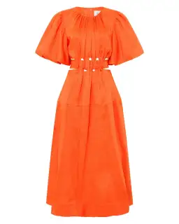 Aje Cosette Tie Back Midi Dress Orange Size AU 12 for rent on The Volte - image 5