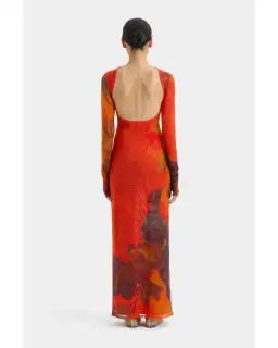 Sir The Label Libertine Cut Out Midi Dress Wren Print Size 0 / AU 6 for rent on The Volte - image 8
