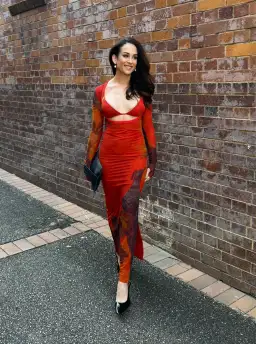 Sir The Label Libertine Cut Out Midi Dress Wren Print Size 0 / AU 6 for rent on The Volte - image 3