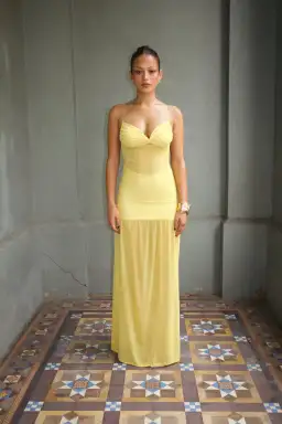 Deconduarte Belle Maxi Dress Yellow Size 6 for rent on The Volte - image 1