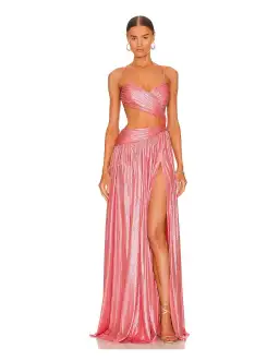 Retrofete Aglaia Dress Calypso Coral Pink Size S/ Au 6-8 for rent on The Volte - image 1