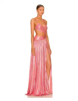 Retrofete Aglaia Dress Calypso Coral Pink Size S/ Au 6-8 for rent on The Volte - image 2