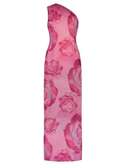 With Harper Lu One Shoulder Sheer Maxi Dress Floral Size XS/ AU 6 for rent on The Volte - image 3