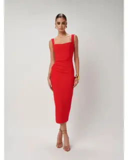 Effie Kats Marbella Dress In Cherry Red Size AU 10 for rent on The Volte - image 1