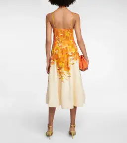 Zimmermann High Tide Picnic Midi Dress Citrus Ikat Size 0 / AU 8 for rent on The Volte - image 1