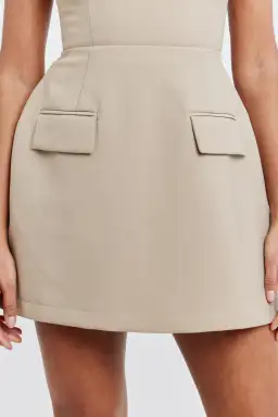 Odd Muse The Ultimate Muse Strapless Mini Dress Taupe Size L / AU 12 for rent on The Volte - image 4