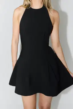 Odd Muse The Ultimate Muse Dropped Hem Mini Dress in Black  Size L / AU 12 for rent on The Volte - image 2