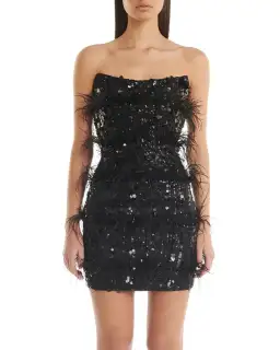 Eliya the Label Tiffany Mini Dress in Black Size AU 8 for rent on The Volte - image 2