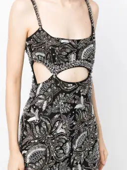 Rachel Gilbert Piper Embellished Gown Black/Silver Size AU 8  for rent on The Volte - image 2