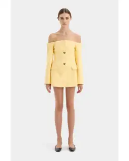 Sir the Label Sandrine Mini Dress in Limone Yellow Size 4 / AU 14