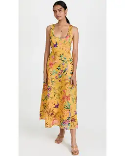 Zimmermann Tropicana Cut Out Midi Dress Mango Floral 0P / AU 6 for rent on The Volte - image 1