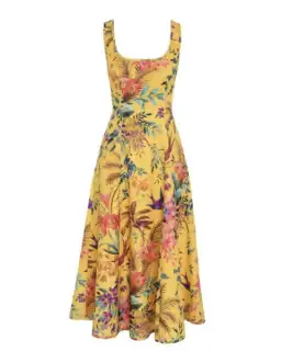 Zimmermann Tropicana Cut Out Midi Dress Mango Floral 0P / AU 6 for rent on The Volte - image 3