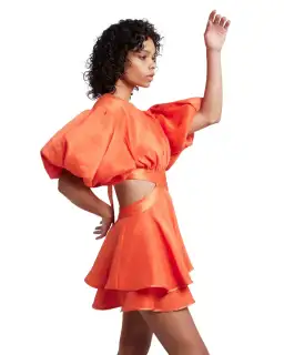 Aje Gracious Cut Out Mini Dress Saffron Size AU 8 for rent on The Volte - image 2
