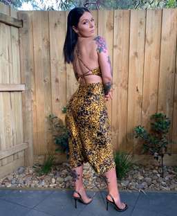 Bec & Bridge Turtle Rock Midi Dress - Gold/Black Size 8