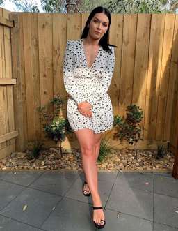 Shieke Dress - White & Black Size 6