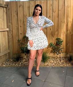 Shieke Dress - White & Black Size 6