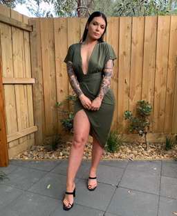 Mistress Rocks Plunging V Dress - Khaki Size 6