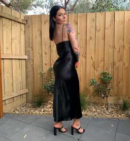 Seed Silk Slip Dress - Black size 8