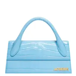 Jacquemus Le Chiquito Long Bag in Croc Blue for rent on The Volte - image 2