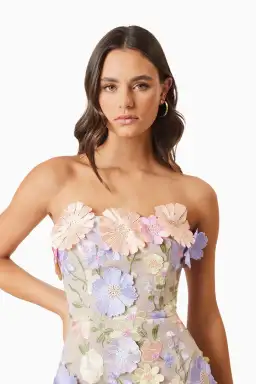 Elliatt Arabella Strapless Mini Dress Floral Size S / AU 8 for rent on The Volte - image 5