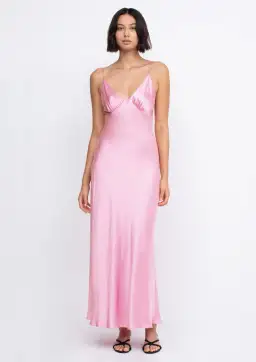 Bec & Bridge Amber V Maxi Dress in Candy Pink Size 6