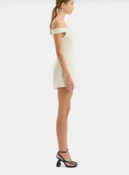 Sir the Label Sandrine Off Shoulder Mini Dress Ecru Size 1/Au 8 for rent on The Volte - image 2