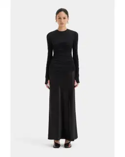Sir the Label Alessia Draped Gown Black Size 2 / AU 10 for rent on The Volte - image 1