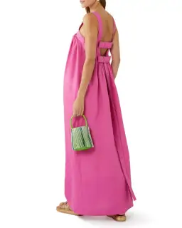 Oroton Bow Detail Sundress Fuchsia Pink Size AU 14 for rent on The Volte - image 2
